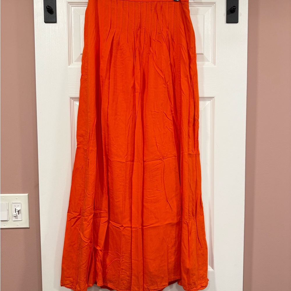 LOFT Vibrant Orange Maxi Skirt